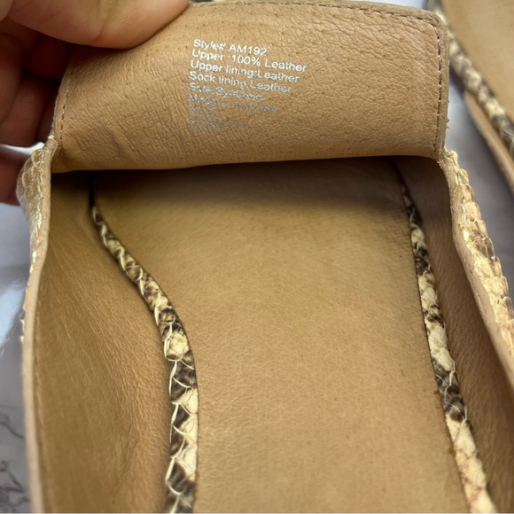 Madewell Snake Print Leather Pointed Toe Mules Slides Size 9 - Picture 4 of 4